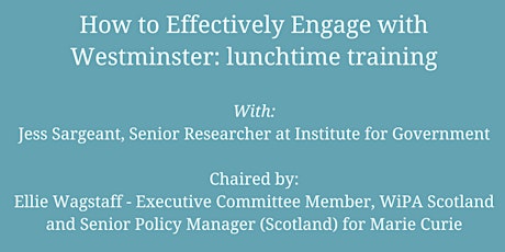 How to Effectively Engage with Westminster: WiPA Scotland training