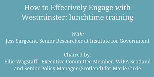 How to Effectively Engage with Westminster: WiPA Scotland training