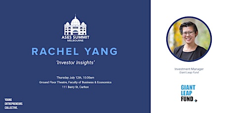ASES Summit: Investor Insights with Rachel Yang primary image