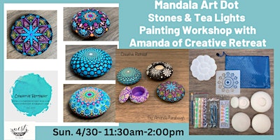 Mandala Art Dot Tea Lights & Stones Painting Workshop