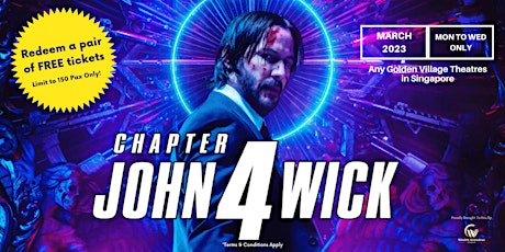 Free Movie: John Wick 4 at Golden Village