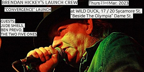 Brendan Hickey “Convergence” Album Launch in The Wild Duck, March 23rd