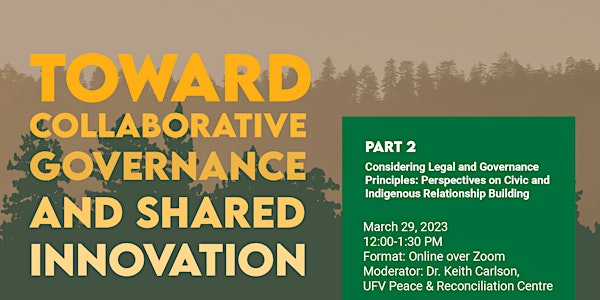 Toward Collaborative Governance and Shared Innovation Part 2 Panel Session