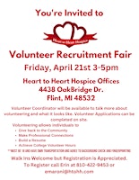 Heart to Heart Hospice Volunteer Recruitment Fair