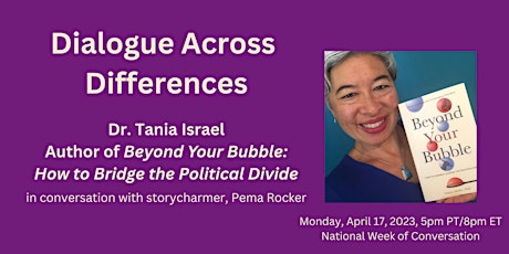 Imagem principal do evento Dialogue Across Differences: A Conversation with Dr. Tania Israel