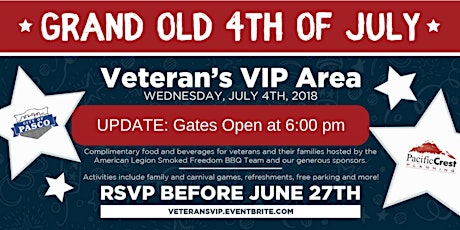 Veteran VIP Area - Grand Old 4th of July Celebration primary image