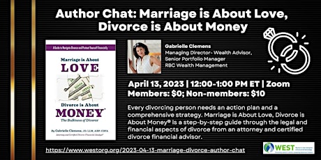 Marriage is About Love, Divorce is About Money Author Chat