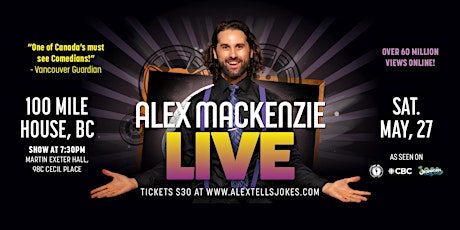 ECL Productions presents Alex Mackenzie LIVE in 100 Mile House!