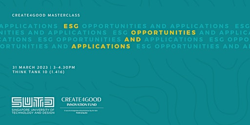 C4G MasterClass: ESG Opportunities and Applications