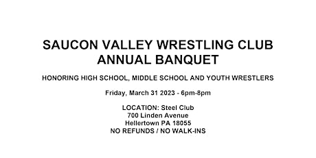 SV Wrestling Club - Annual Banquet