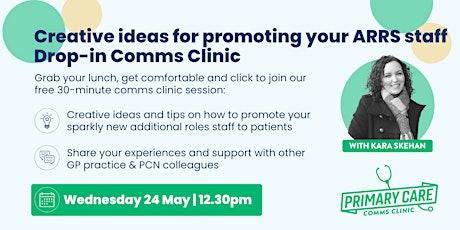 Hauptbild für Drop-in Comms Clinic: Creative ideas for promoting your ARRS staff