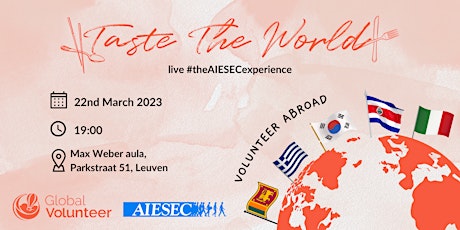 Image principale de Taste The World - AIESEC in Leuven