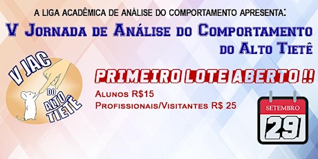 Imagem principal do evento V Jornada de Análise do Comportamento - Alto Tietê
