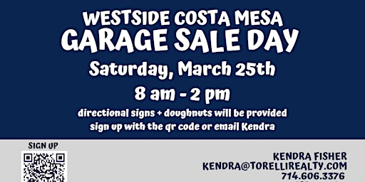 Westside Costa Mesa Garage Sale Day