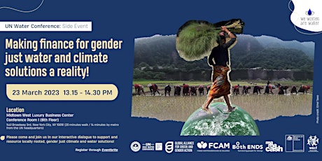 Making finance for gender just water and climate solutions a reality !