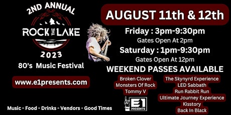 Second Annual Rock The Lake - 80's Tribute Fest