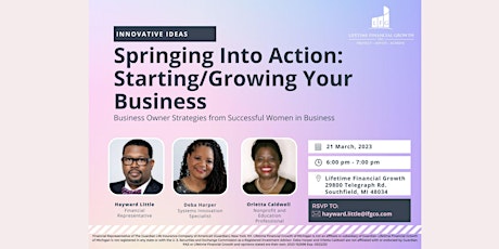 Spring Into Action: Starting/Growing Your Business