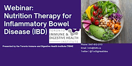 Webinar:  Nutrition Therapy for Inflammatory Bowel Disease (IBD)