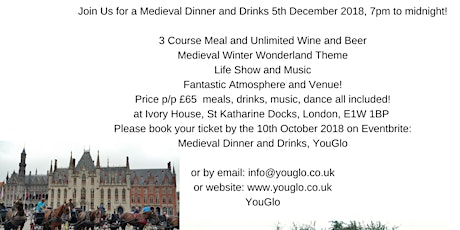 Medieval Dinner and Drinks with Medieval Winter Wonderland Theme, YouGlo  primary image