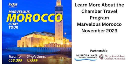 Information Session: Chamber Travel Program, Morocco November 2023