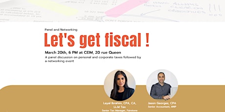 Let's get fiscal! - Panel and Networking primary image