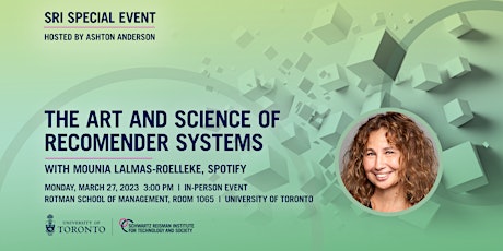 SRI Special Event: The art and science of recommender systems