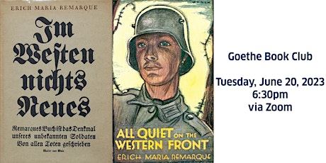 Goethe Book Club: Erich Maria Remarque, All Quiet on the Western Front
