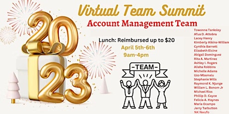 Account Management Virtual 2023 Team Summit