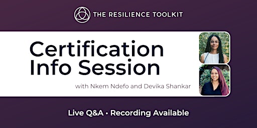 Certification Info Session with Nkem Ndefo and Devika Shankar