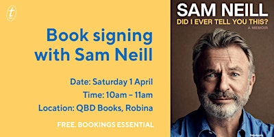 Sam Neill Book Signing