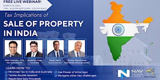 Tax Implications of Sale of Property in India