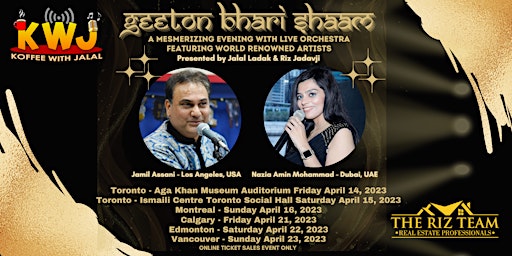 Geeton Bhari Shaam - Live in Concert EDMONTON SATURDAY APRIL 22, 2023