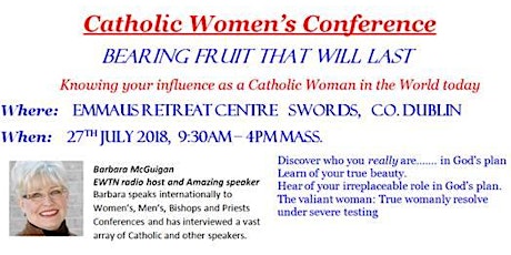 Women's Catholic 1 Day Conference 27th July 2018 primary image