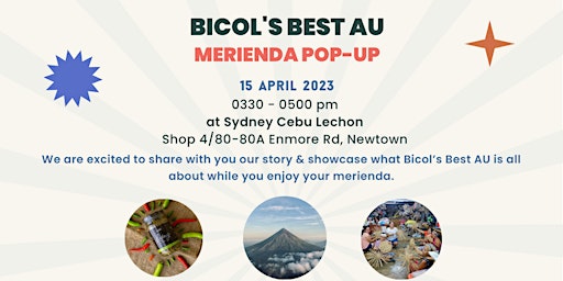 Bicol's Best AU Merienda pop-up at Sydney Cebu Lechon