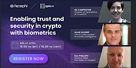 Online Webinar - Enabling trust and security in crypto with biometrics