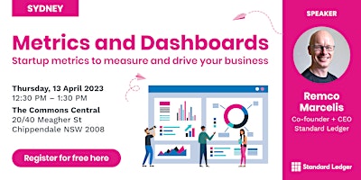 Startup Metrics and Dashboards [COM SYD 13Apr]