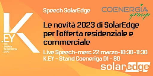 Coenergia a K.EY Stand D1 80 -  Aperitivo tecnico SolarEdge
