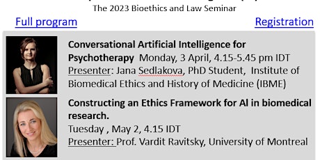 Bioethics and Law Seminar on Responsible AI and Healthcare