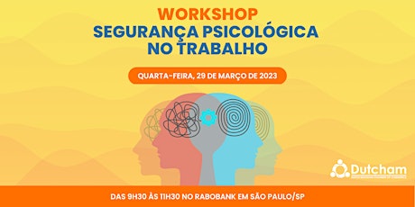 Imagen principal de Workshop: Segurança Psicológica no Trabalho