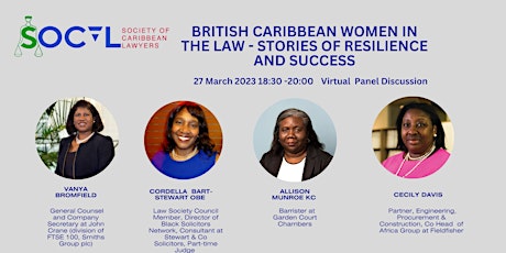 British Caribbean Women in the Law - Virtual Panel Discussion