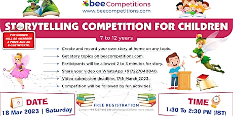 Storytelling Competition For Children primary image