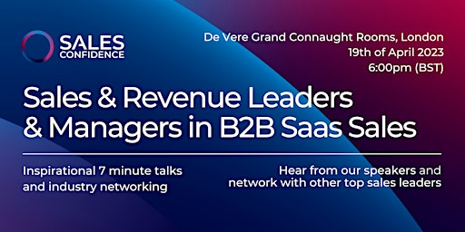 B2B SaaS Sales & Revenue Leaders & Managers | with Sales Confidence