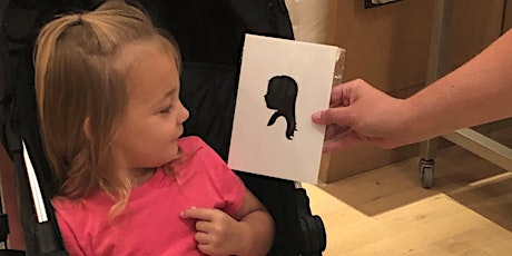 Silhouette artist Christopher Casey at Pottery Barn Kids (Indianapolis, IN)