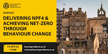 Delivering NPF4 & achieving net-zero through behaviour change