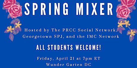 Joint Spring Mixer: PRCC, Journalism, and IMC Graduate Students Welcomed!
