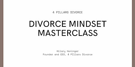 DIVORCE MINDSET MASTERCLASS
