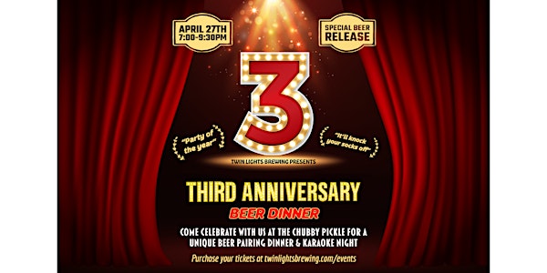 3rd Anniversary Beer Dinner @ Chubby Pickle