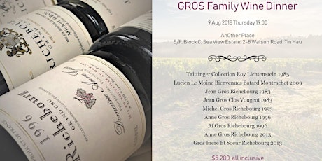 GROS Family Wine Dinner - by Vintage Grand Cru primary image