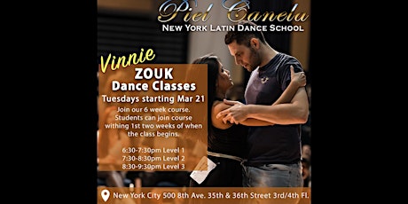 Brazilian Zouk Dance Class, Level 2 Advanced-Beginner