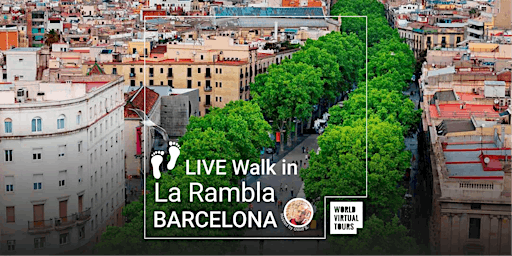 LIVE Walk in La Rambla street in Barcelona